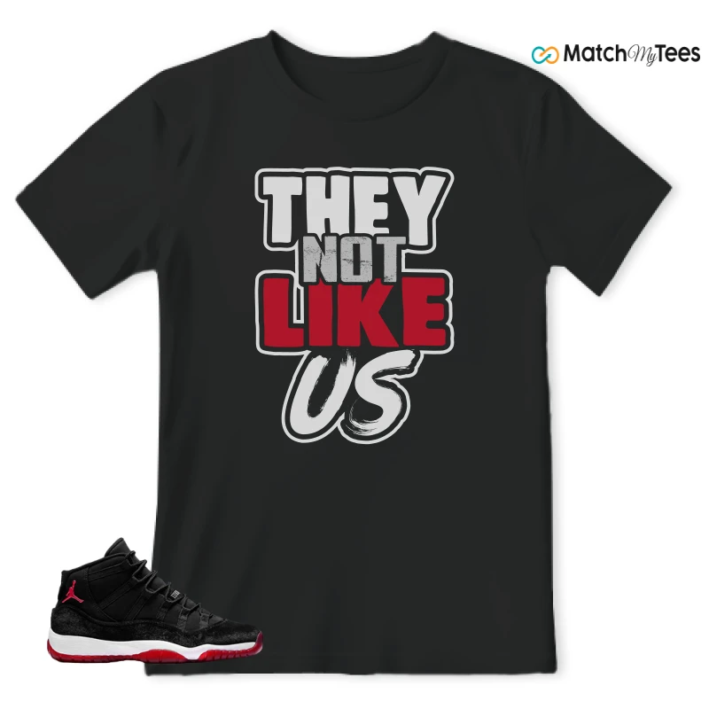 NIKE AIR JORDAN 11 BRED VELVET WMNS SNEAKER Matching Tees t-shirt