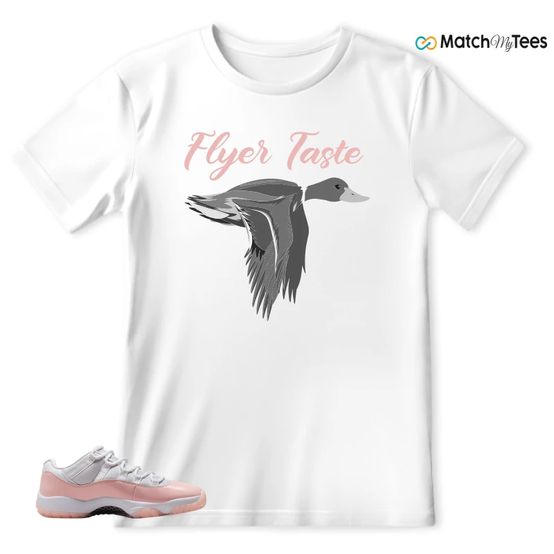 NIKE AIR JORDAN 11 LOW LEGEND PINK WMNS SNEAKER Matching Tees T-shirt for Men