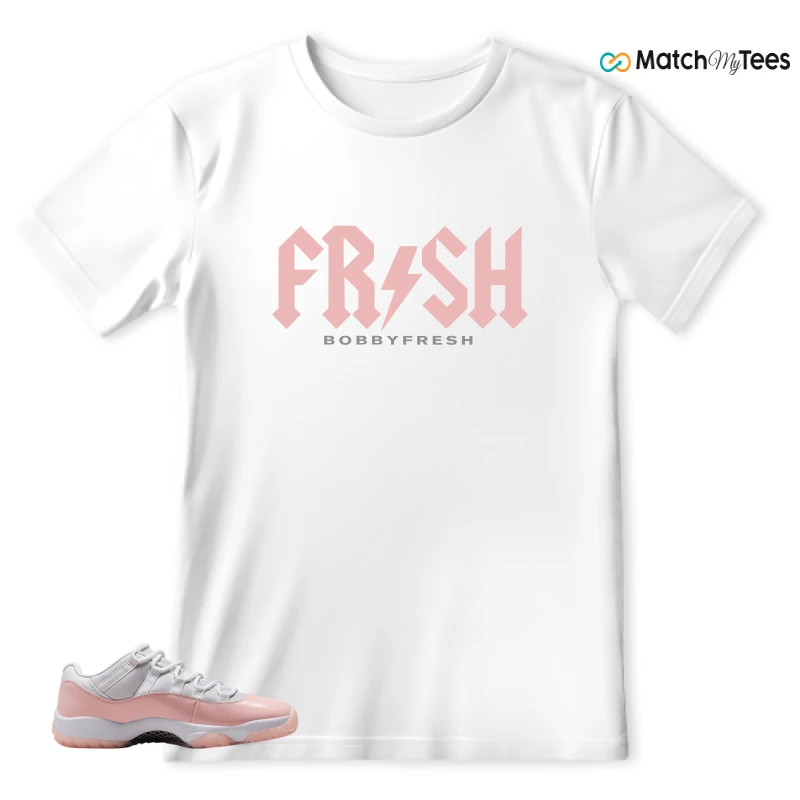 NIKE AIR JORDAN 11 LOW LEGEND PINK WMNS SNEAKER Matching Tees T-shirt for Men