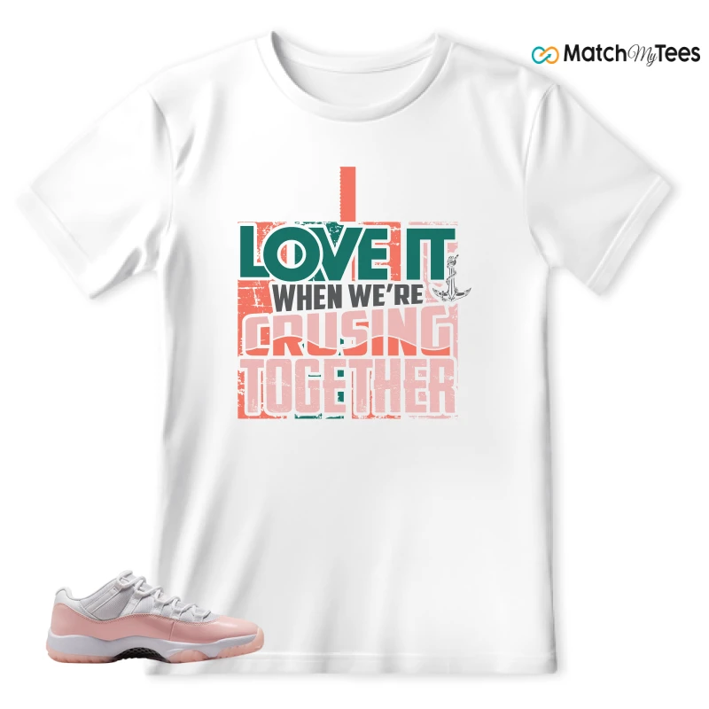NIKE AIR JORDAN 11 LOW LEGEND PINK WMNS SNEAKER Matching Tees t-shirt