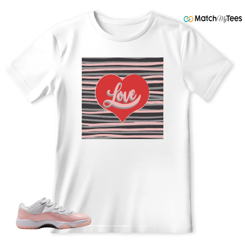 NIKE AIR JORDAN 11 LOW LEGEND PINK WMNS SNEAKER Matching Tees t-shirt