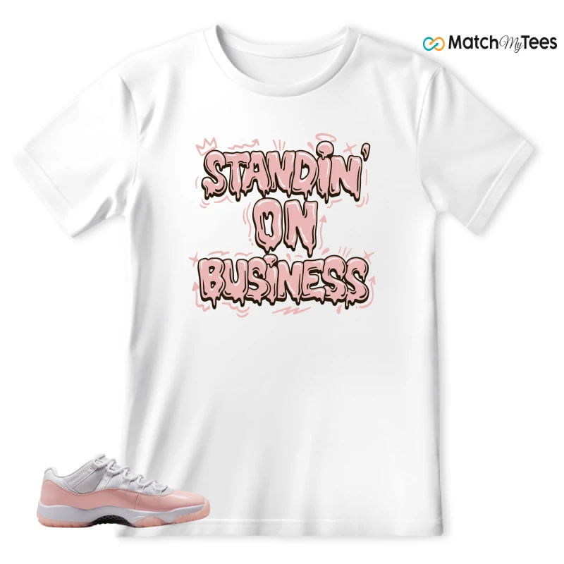 NIKE AIR JORDAN 11 LOW LEGEND PINK WMNS SNEAKER Matching Tees t-shirt