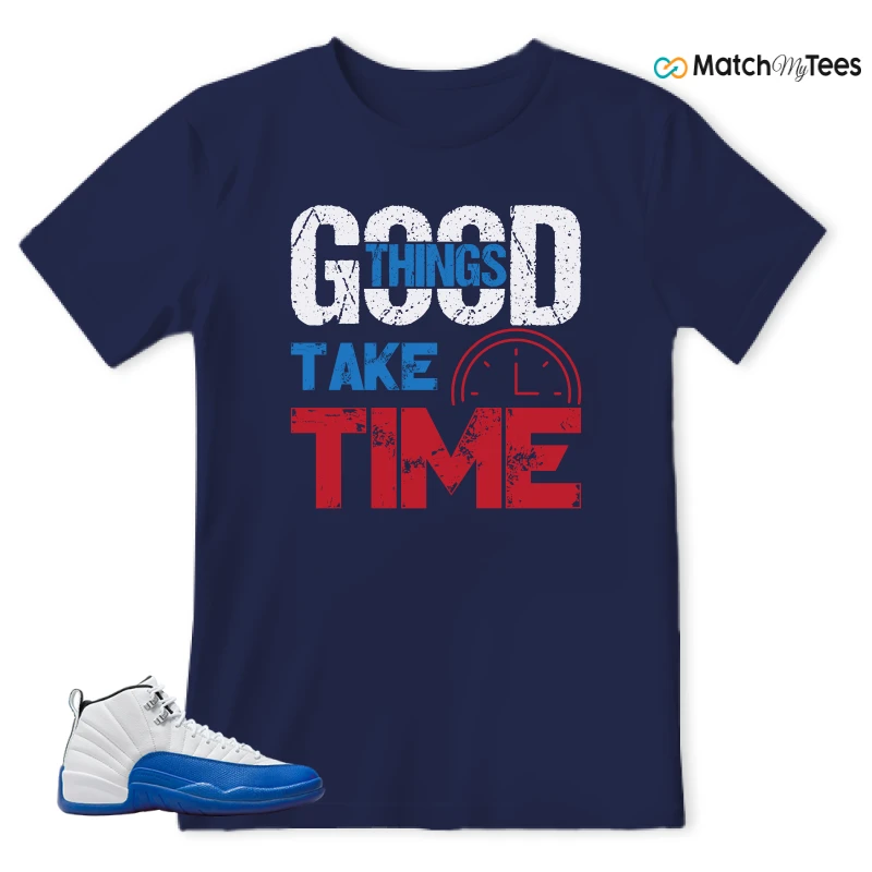 NIKE AIR JORDAN 12 BLUEBERRY SNEAKER Matching Tees T-shirt for Men