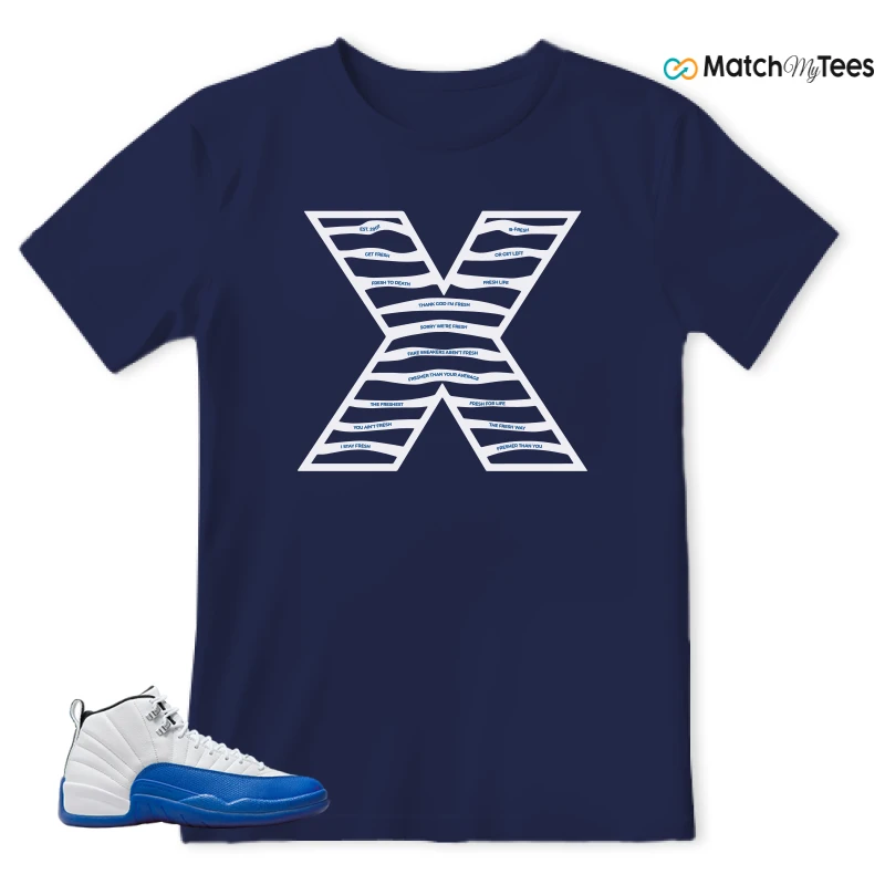 NIKE AIR JORDAN 12 BLUEBERRY SNEAKER Matching Tees t-shirt