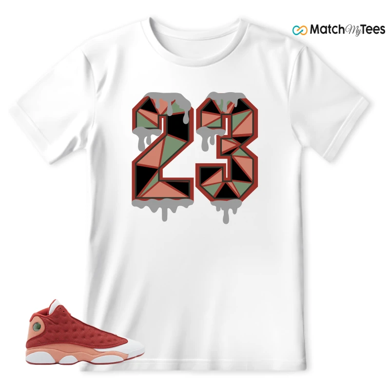 NIKE AIR JORDAN 13 DUNE RED SNEAKER Matching Tees t-shirt