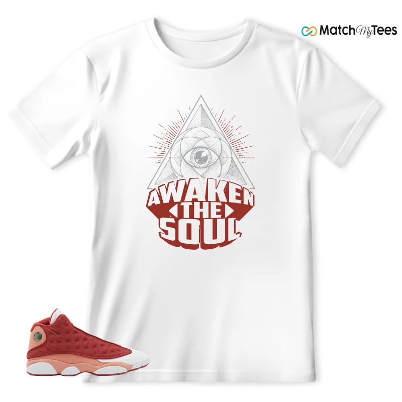 NIKE AIR JORDAN 13 DUNE RED SNEAKER Matching Tees t-shirt