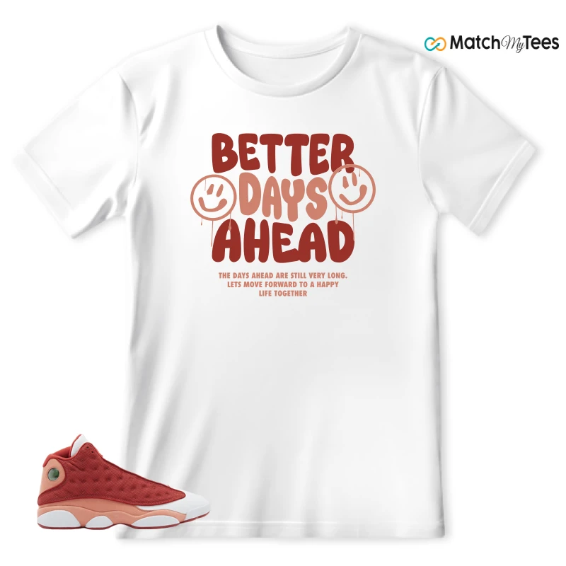 NIKE AIR JORDAN 13 DUNE RED SNEAKER Matching Tees t-shirt