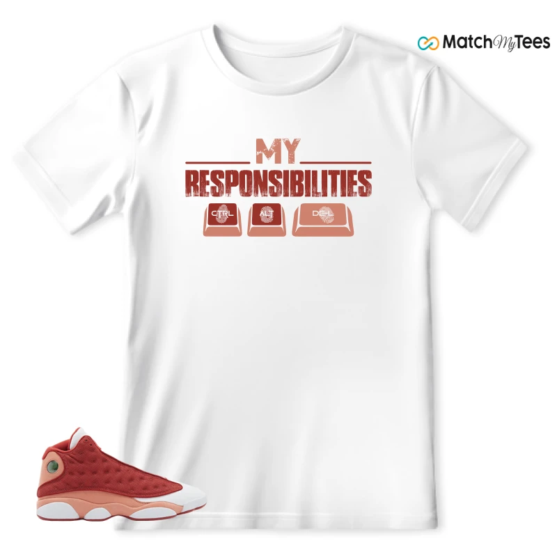 NIKE AIR JORDAN 13 DUNE RED SNEAKER Matching Tees t-shirt