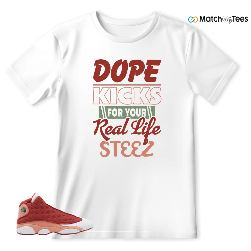 NIKE AIR JORDAN 13 DUNE RED SNEAKER Matching Tees t-shirt