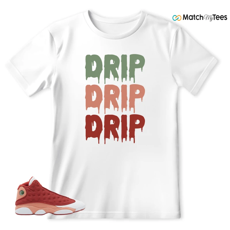 NIKE AIR JORDAN 13 DUNE RED SNEAKER Matching Tees T-shirt for Men