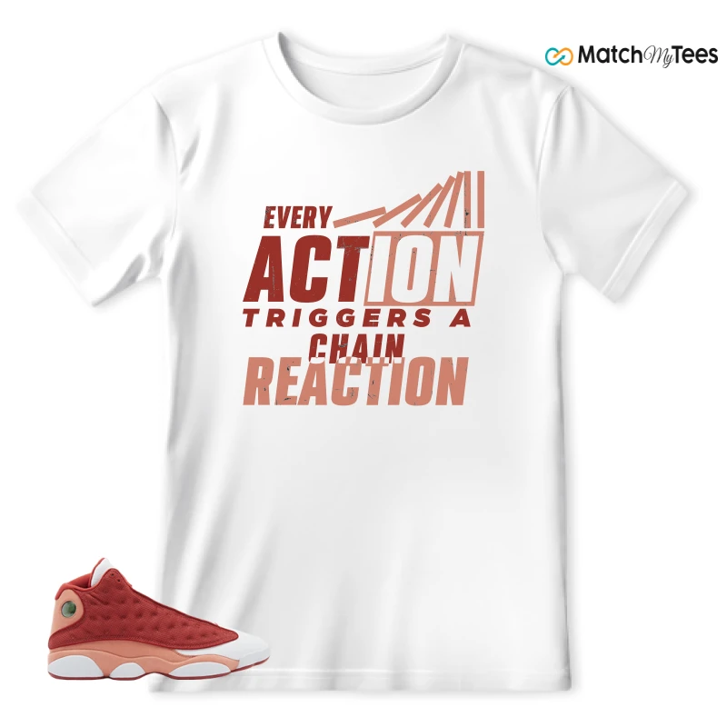 NIKE AIR JORDAN 13 DUNE RED SNEAKER Matching Tees t-shirt
