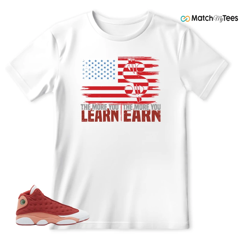 NIKE AIR JORDAN 13 DUNE RED SNEAKER Matching Tees t-shirt
