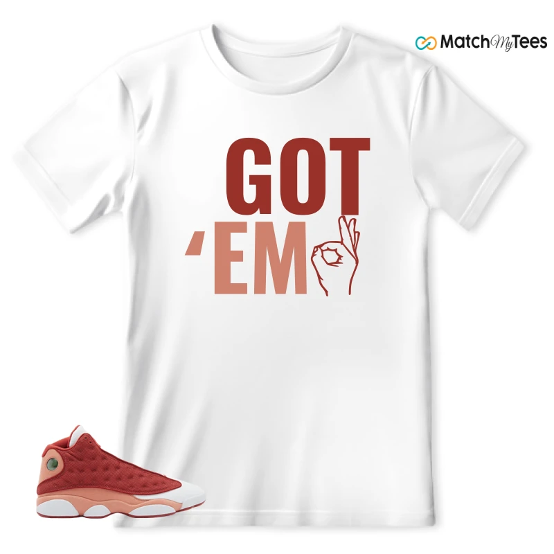NIKE AIR JORDAN 13 DUNE RED SNEAKER Matching Tees t-shirt
