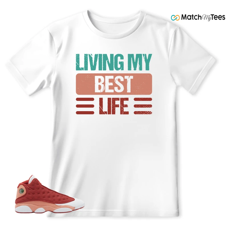 NIKE AIR JORDAN 13 DUNE RED SNEAKER Matching Tees t-shirt