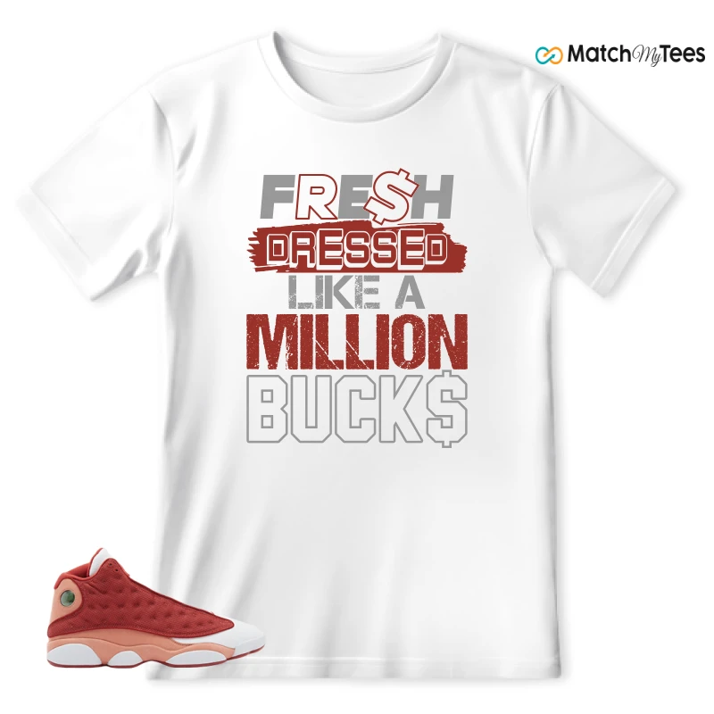 NIKE AIR JORDAN 13 DUNE RED SNEAKER Matching Tees t-shirt