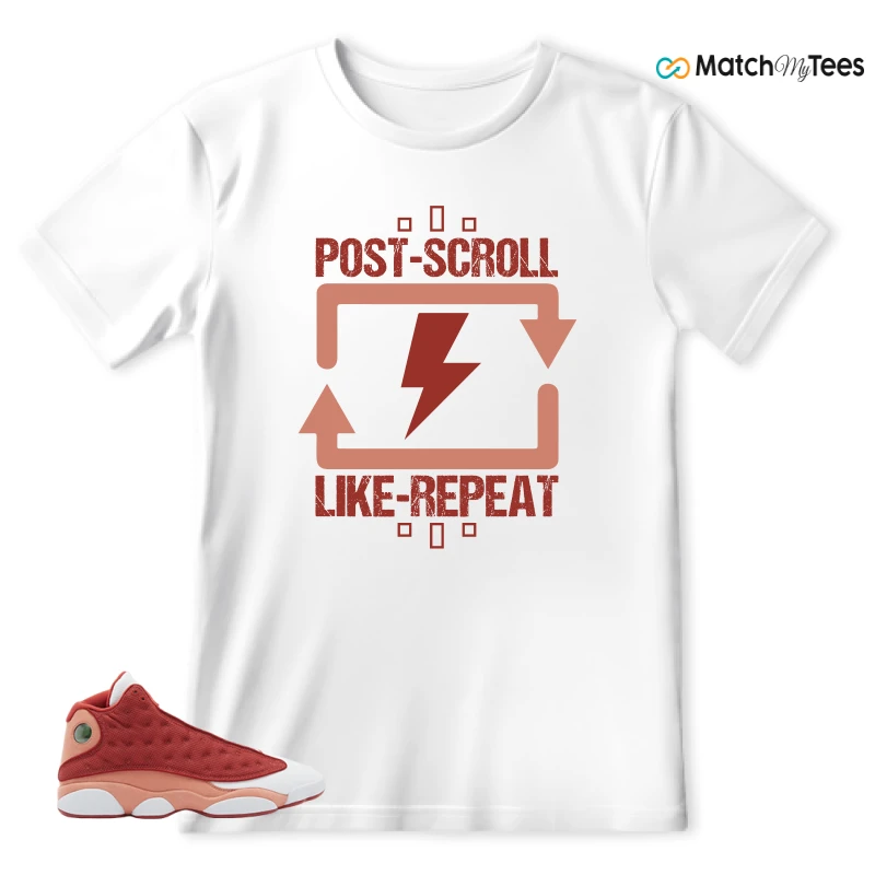 NIKE AIR JORDAN 13 DUNE RED SNEAKER Matching Tees T-shirt for Men