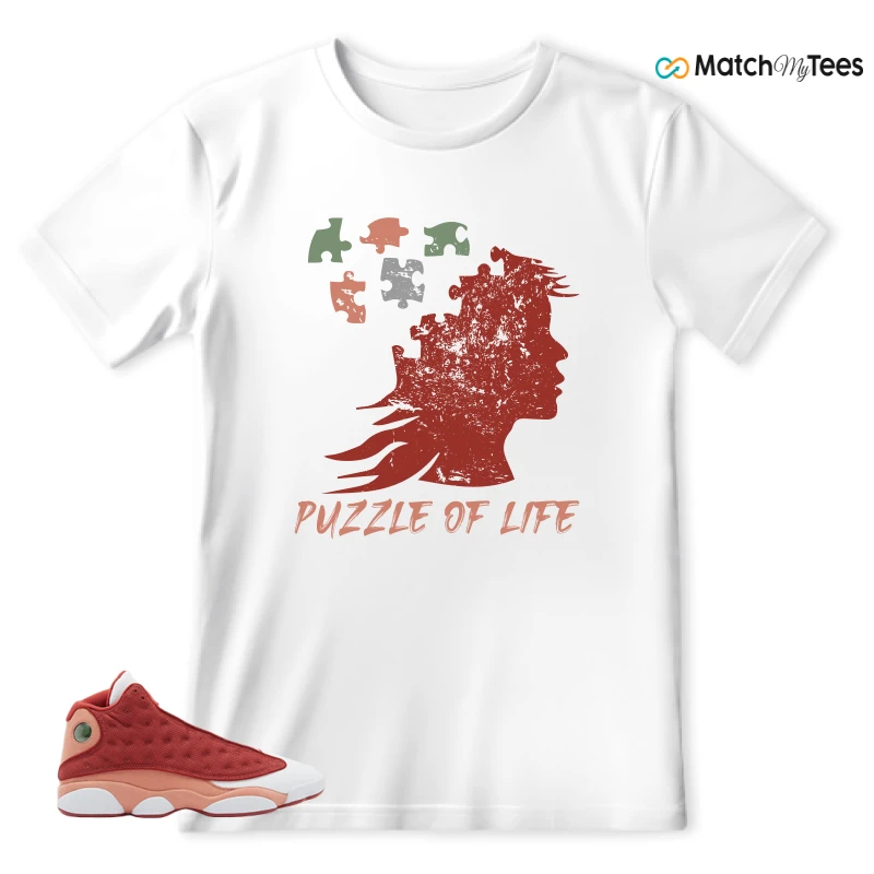 NIKE AIR JORDAN 13 DUNE RED SNEAKER Matching Tees t-shirt