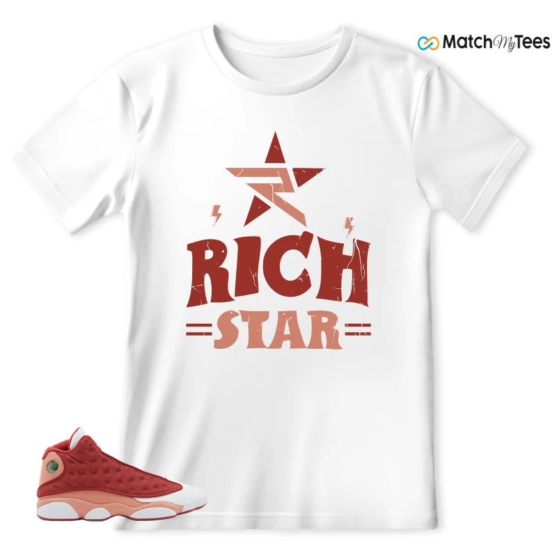 NIKE AIR JORDAN 13 DUNE RED SNEAKER Matching Tees t-shirt
