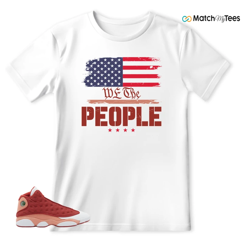 NIKE AIR JORDAN 13 DUNE RED SNEAKER Matching Tees t-shirt