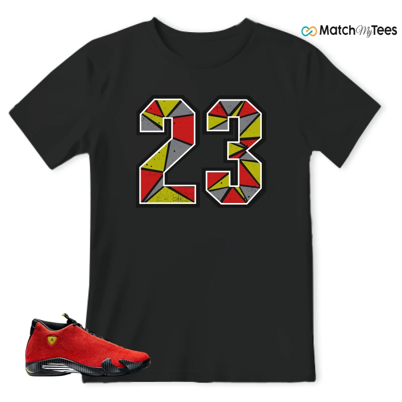 NIKE AIR JORDAN 14 FERRARI SNEAKER Matching Tees T-shirt for Men