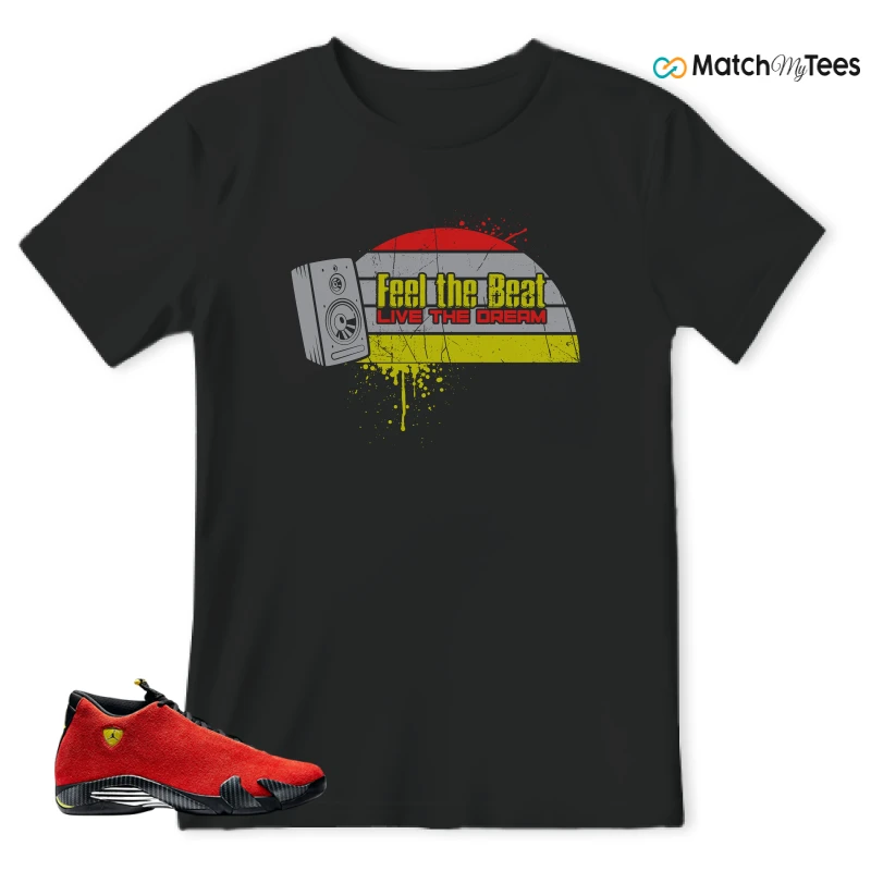 NIKE AIR JORDAN 14 FERRARI SNEAKER Matching Tees t-shirt