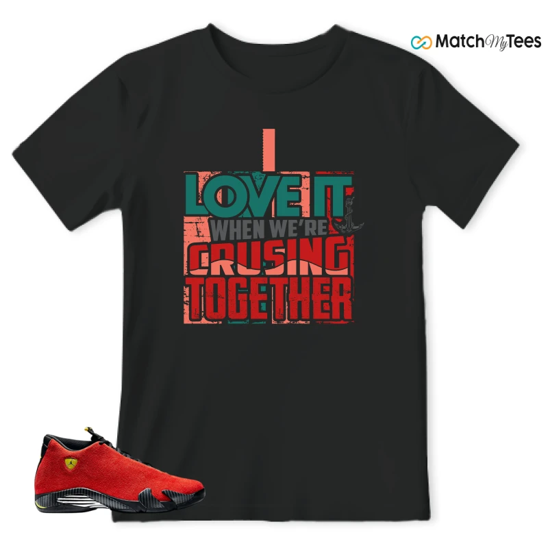 NIKE AIR JORDAN 14 FERRARI SNEAKER Matching Tees t-shirt