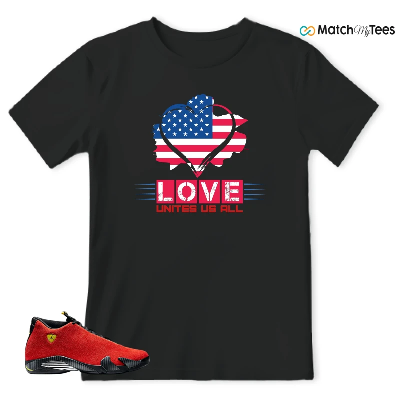 NIKE AIR JORDAN 14 FERRARI SNEAKER Matching Tees t-shirt