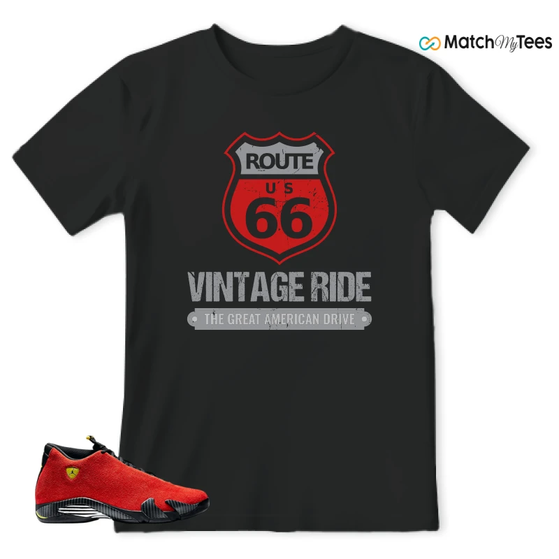 NIKE AIR JORDAN 14 FERRARI SNEAKER Matching Tees t-shirt