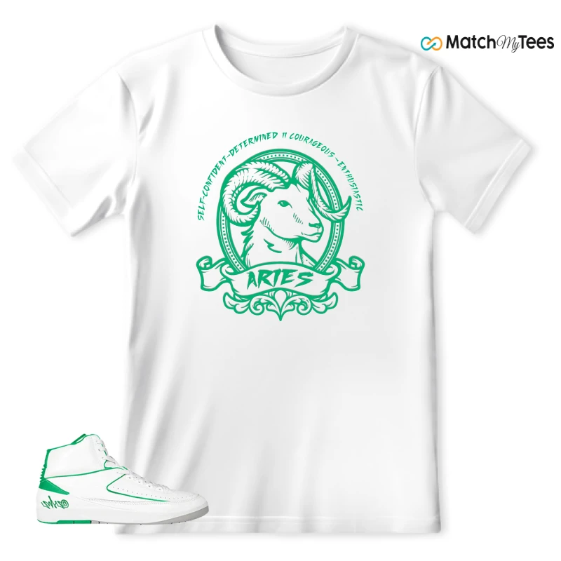 NIKE AIR JORDAN 2 RETRO LUCKY GREEN SNEAKER Matching Tees t-shirt