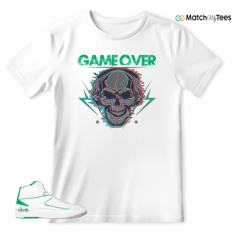 NIKE AIR JORDAN 2 RETRO LUCKY GREEN SNEAKER Matching Tees t-shirt