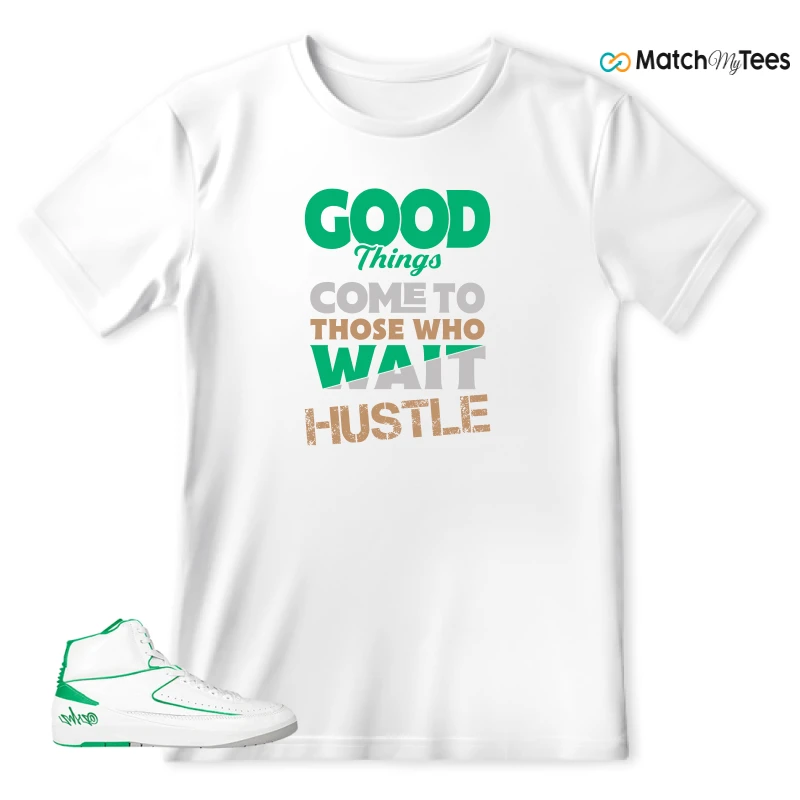 NIKE AIR JORDAN 2 RETRO LUCKY GREEN SNEAKER Matching Tees t-shirt
