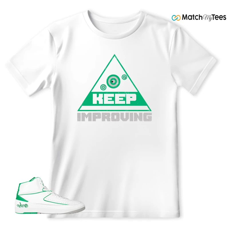 NIKE AIR JORDAN 2 RETRO LUCKY GREEN SNEAKER Matching Tees t-shirt