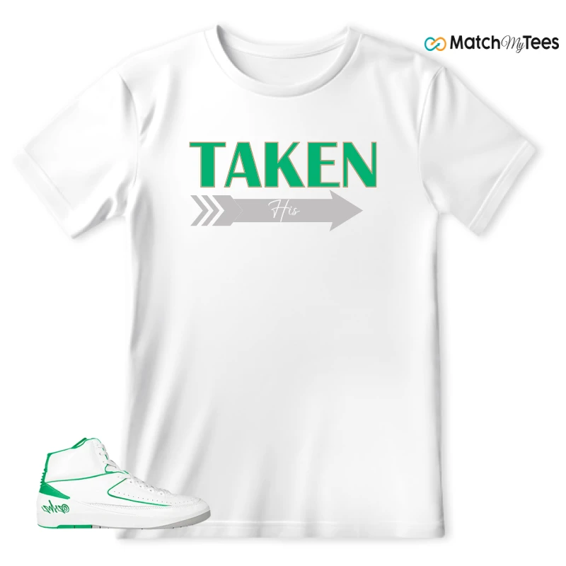 NIKE AIR JORDAN 2 RETRO LUCKY GREEN SNEAKER Matching Tees t-shirt