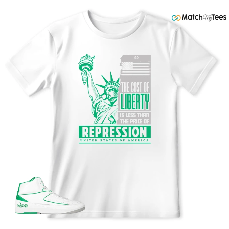 NIKE AIR JORDAN 2 RETRO LUCKY GREEN SNEAKER Matching Tees t-shirt