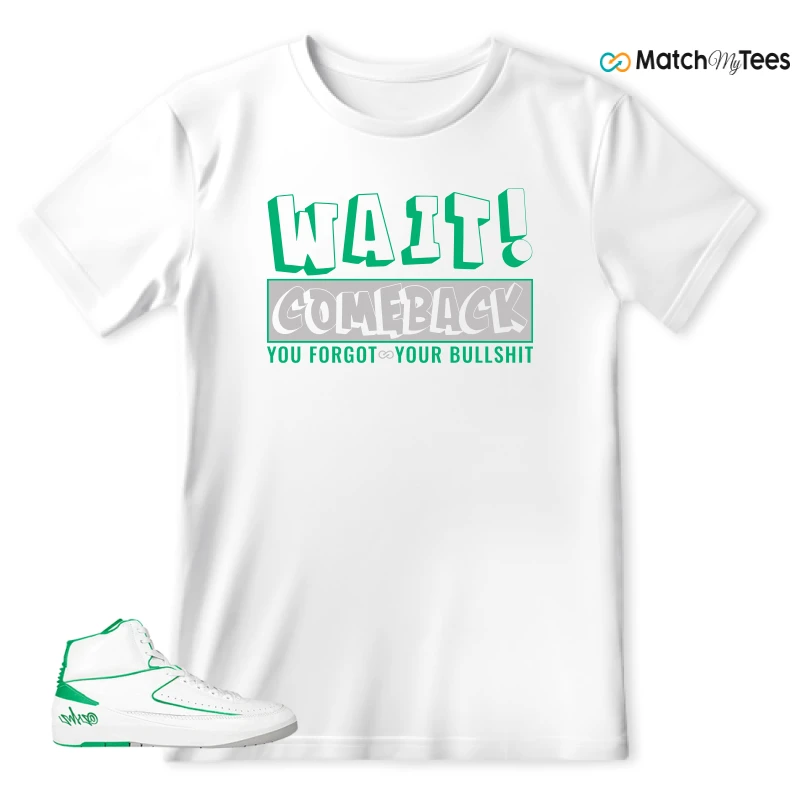 NIKE AIR JORDAN 2 RETRO LUCKY GREEN SNEAKER Matching Tees t-shirt