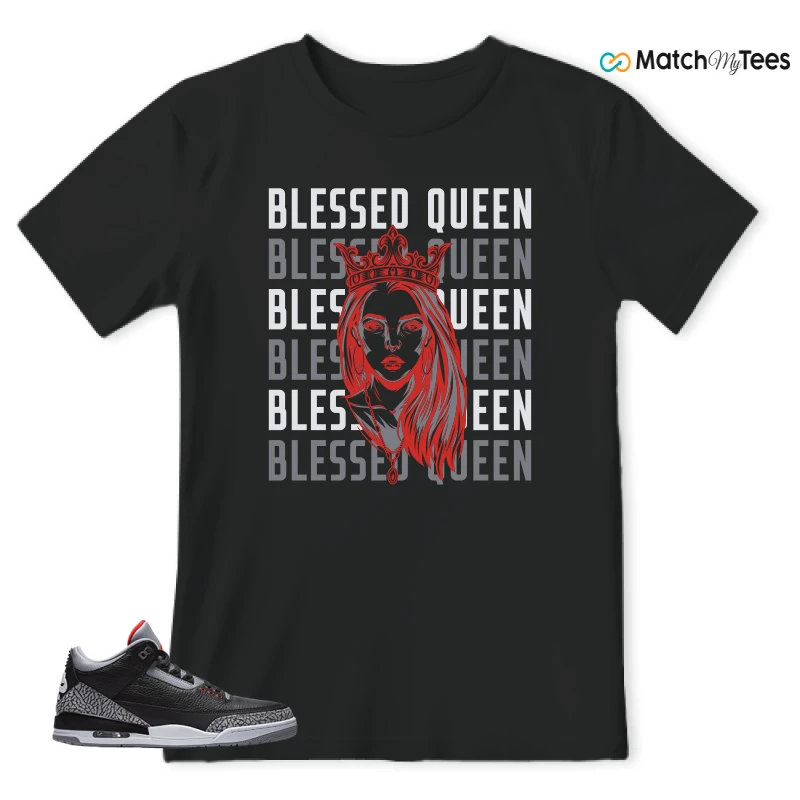 NIKE AIR JORDAN 3 BLACK CEMENT REIMAGINED SNEAKER Matching Tees t-shirt