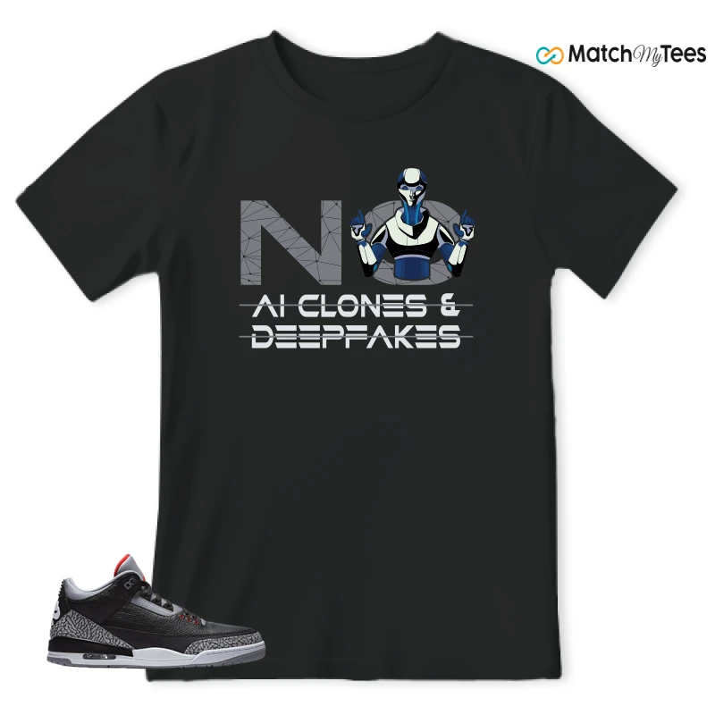 NIKE AIR JORDAN 3 BLACK CEMENT REIMAGINED SNEAKER Matching Tees t-shirt