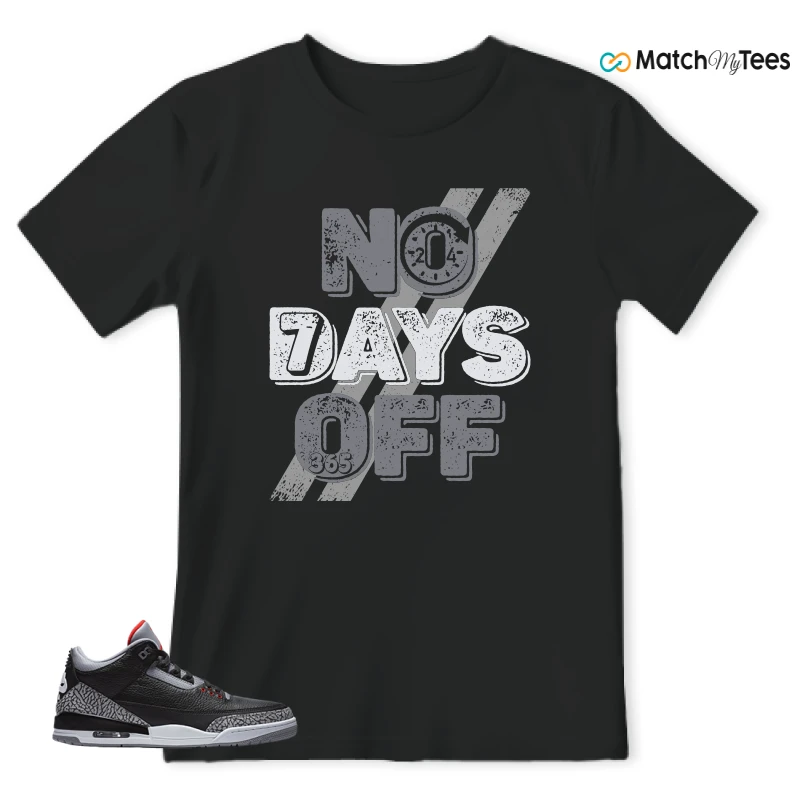 NIKE AIR JORDAN 3 BLACK CEMENT REIMAGINED SNEAKER Matching Tees t-shirt