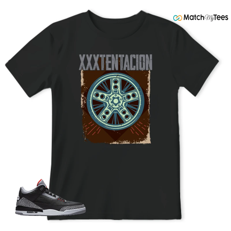 NIKE AIR JORDAN 3 BLACK CEMENT REIMAGINED SNEAKER Matching Tees t-shirt