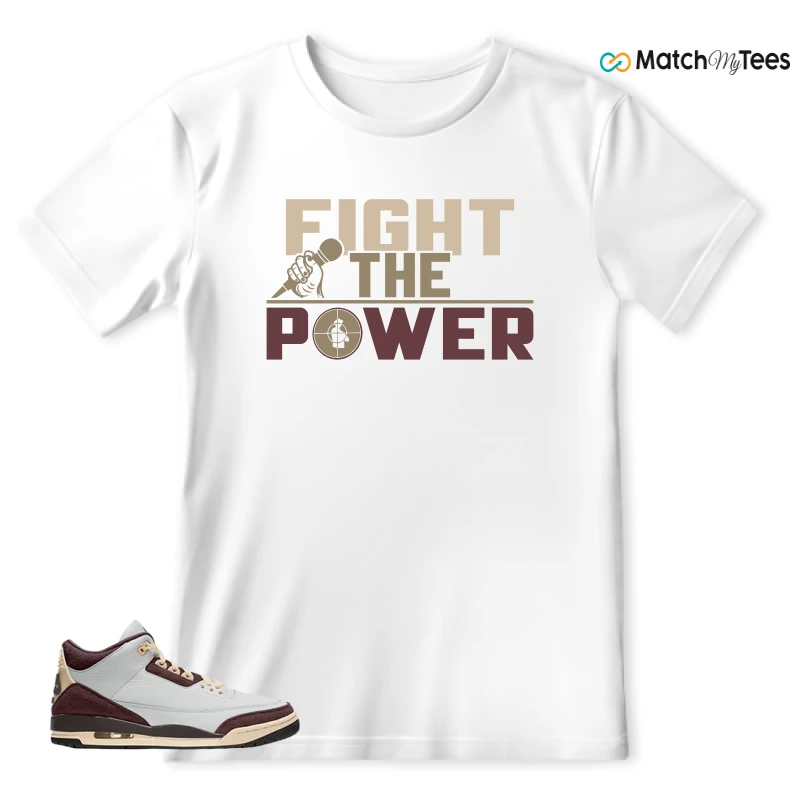 NIKE AIR JORDAN 3 RETRO OG SP X A MA MANIÉRE BURGUNDY CRUSH SNEAKER Matching Tees t-shirt