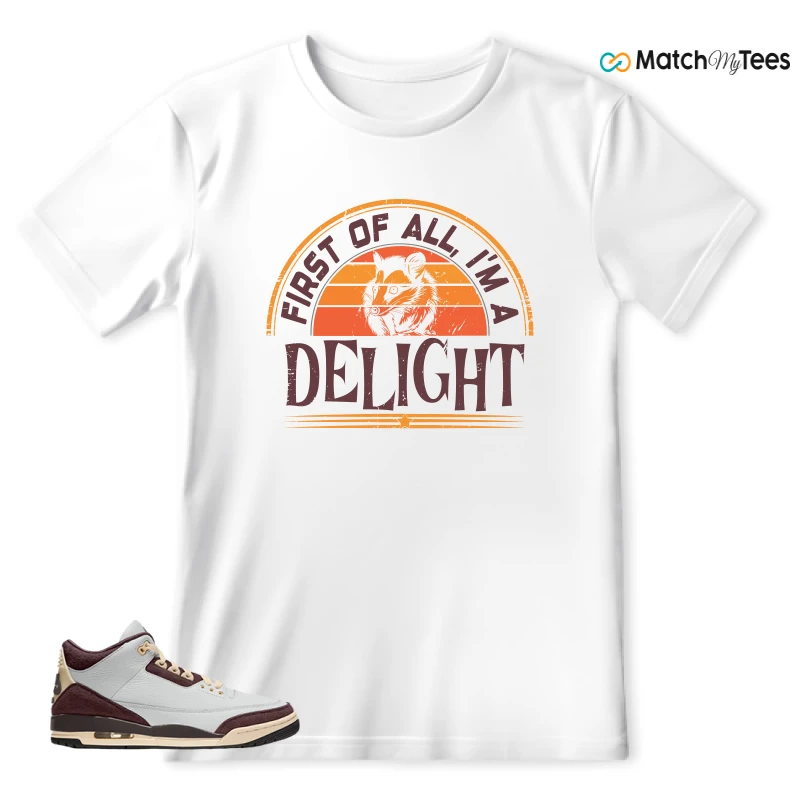 NIKE AIR JORDAN 3 RETRO OG SP X A MA MANIÉRE BURGUNDY CRUSH SNEAKER Matching Tees t-shirt