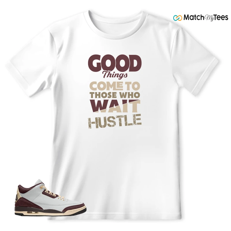 NIKE AIR JORDAN 3 RETRO OG SP X A MA MANIÉRE BURGUNDY CRUSH SNEAKER Matching Tees t-shirt
