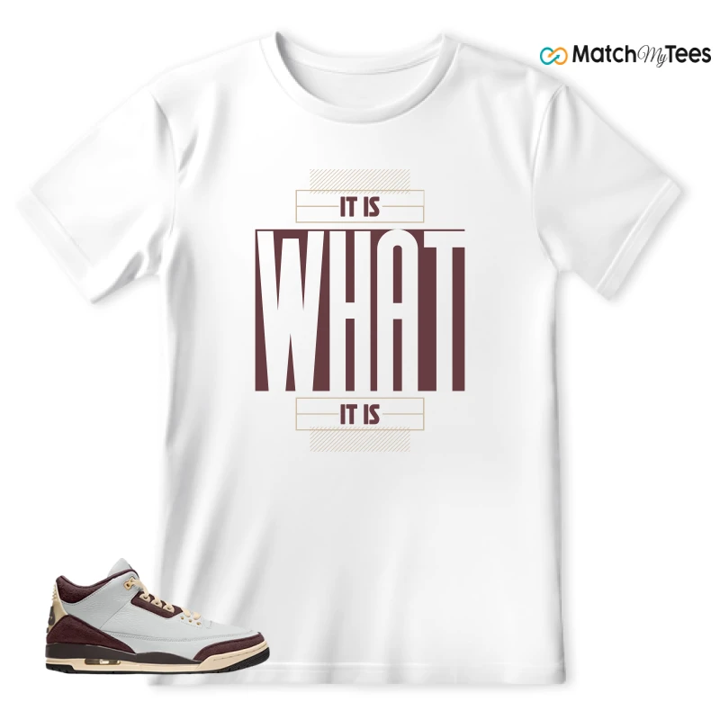 NIKE AIR JORDAN 3 RETRO OG SP X A MA MANIÉRE BURGUNDY CRUSH SNEAKER Matching Tees t-shirt