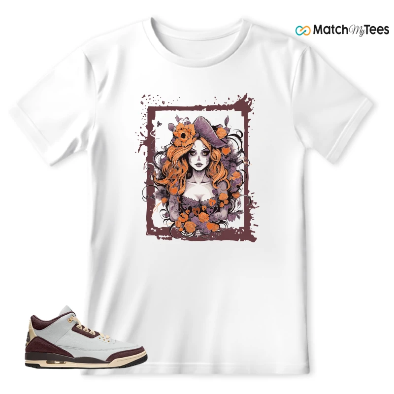NIKE AIR JORDAN 3 RETRO OG SP X A MA MANIÉRE BURGUNDY CRUSH SNEAKER Matching Tees t-shirt