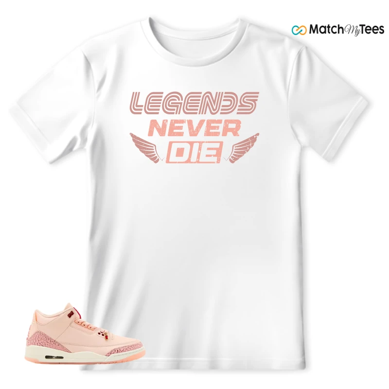 NIKE AIR JORDAN 3 RETRO VALENTINE'S DAY SNEAKER Matching Tees T-shirt for Men