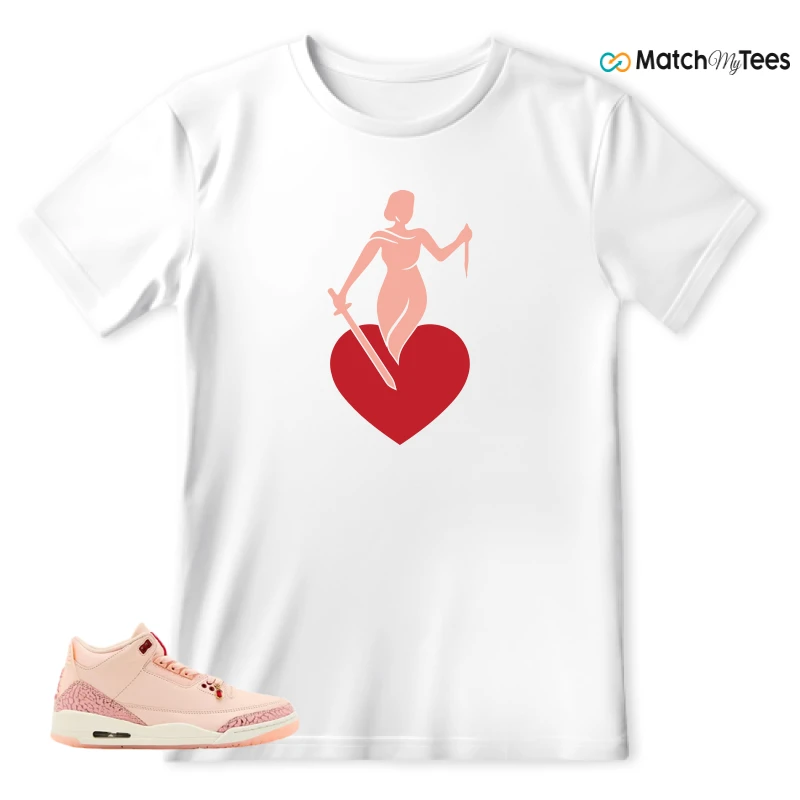 NIKE AIR JORDAN 3 RETRO VALENTINE'S DAY SNEAKER Matching Tees t-shirt