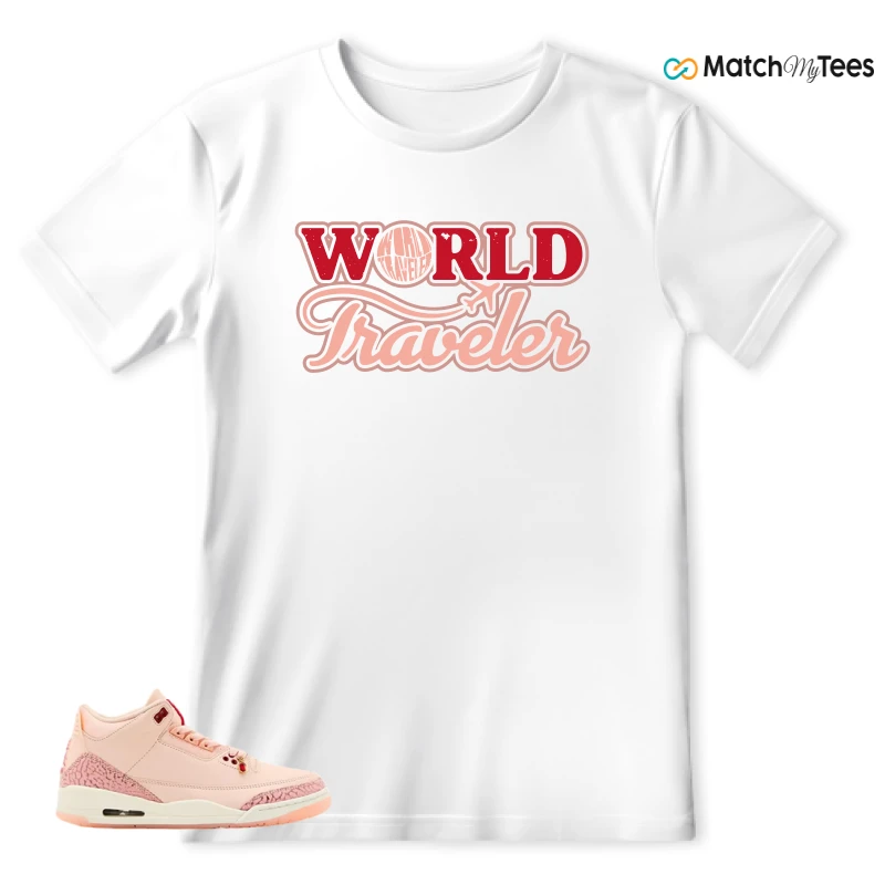 NIKE AIR JORDAN 3 RETRO VALENTINE'S DAY SNEAKER Matching Tees t-shirt