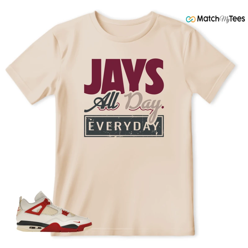 NIKE AIR JORDAN 4 BRICK AFTER BRICK SNEAKER Matching Tees t-shirt