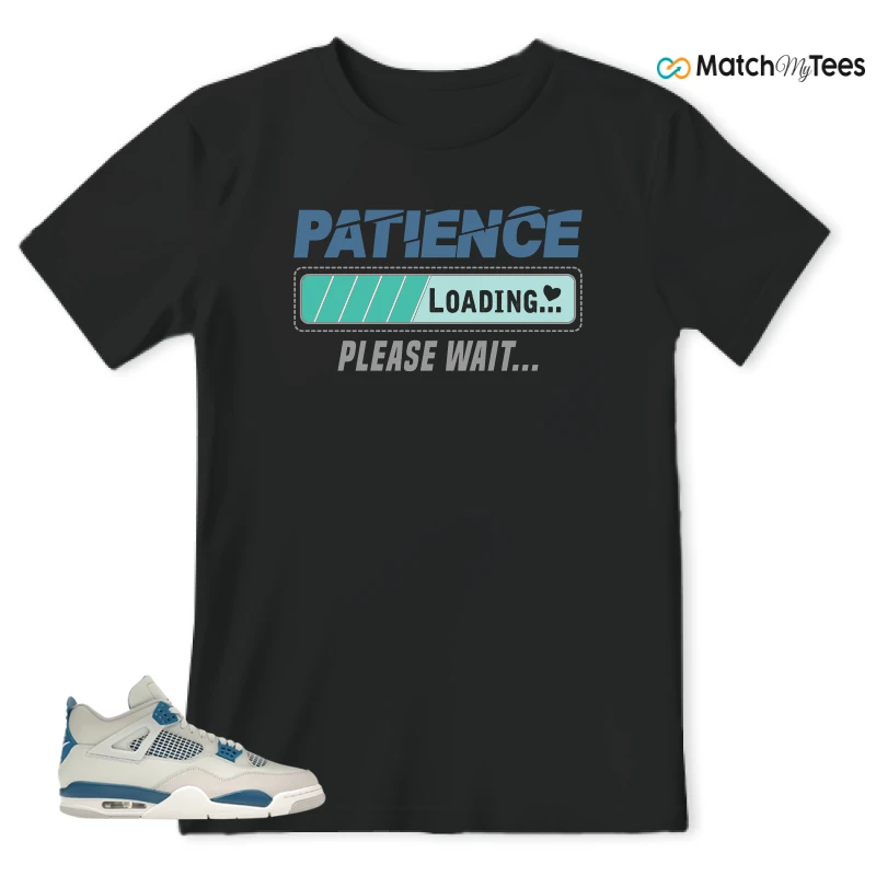 NIKE AIR JORDAN 4 MILITARY BLUE SNEAKER Matching Tees t-shirt