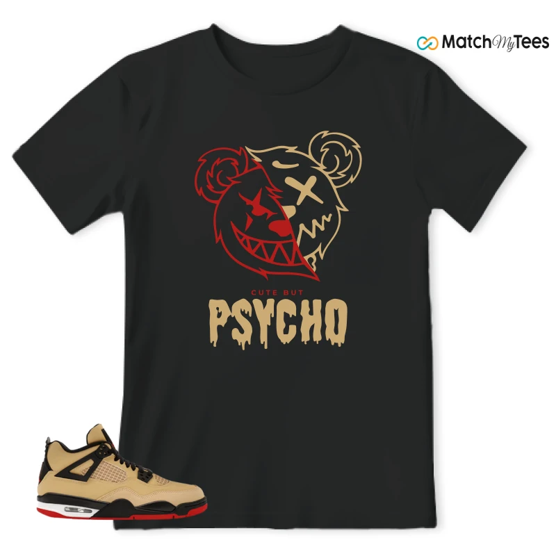NIKE AIR JORDAN 4 RETRO GS PIZZA SNEAKER/FIRE RED/SESAME/WHITE/STARFISH matching T-shirt